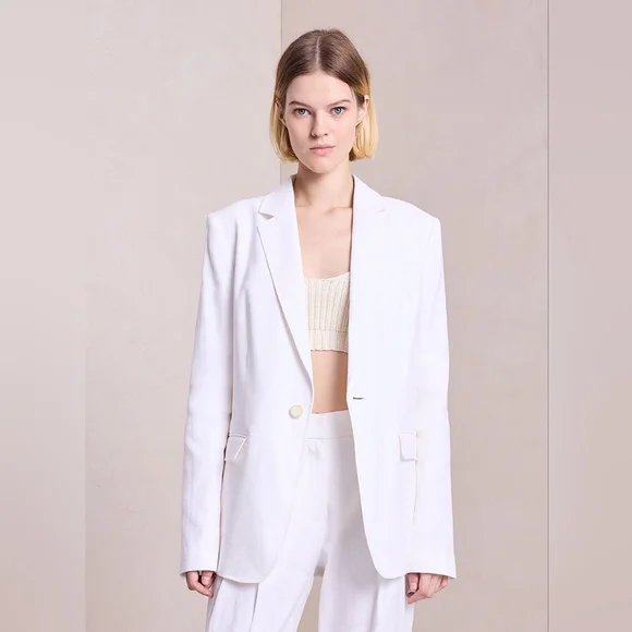 knee length dresses for ladies White Dress for Bridal Shower - White Bridal Dress - Satin Tailored Jacket
